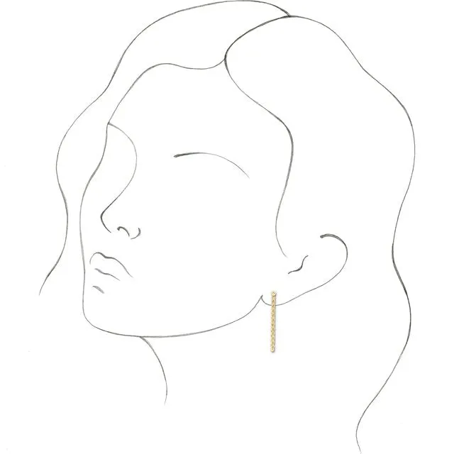 14K Yellow Gold Rope Chain Earrings