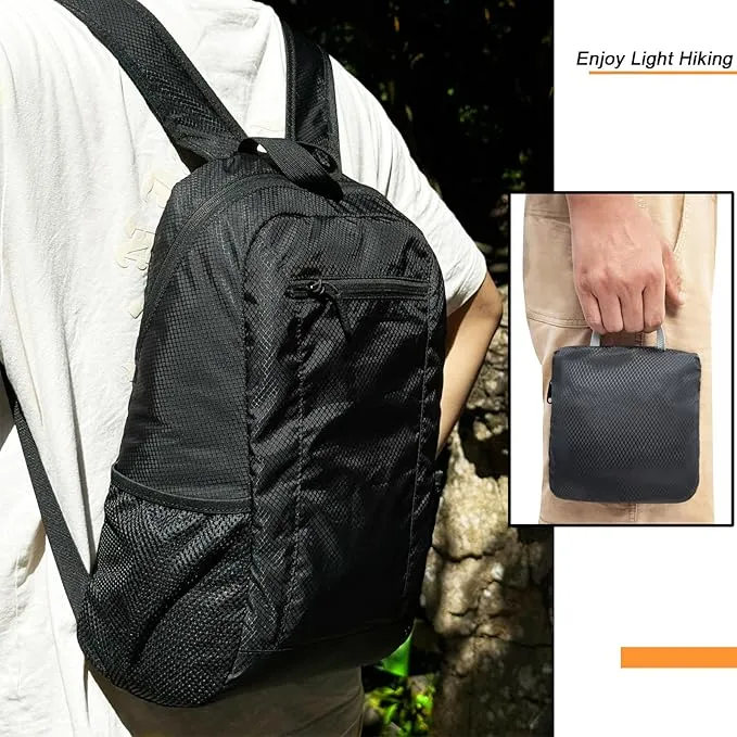 15L Highly Water-resistant Hiking Daypack, Small Backpack Travel Outdoor, Lightweight Day Pack with Tool Loops