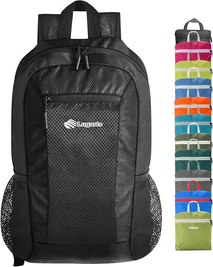 15L Highly Water-resistant Hiking Daypack, Small Backpack Travel Outdoor, Lightweight Day Pack with Tool Loops