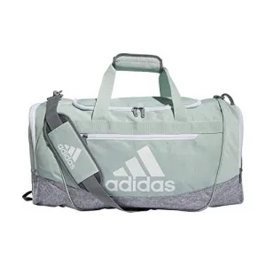 adidas Defender III Medium Duffel Bag, Green Tint/White, One Size