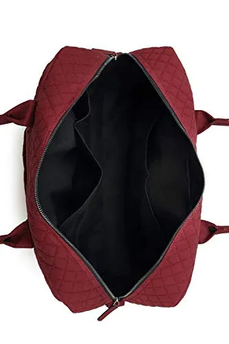 Aletha Large Quilted Cotton Duffle Lightweight Travel Weekender Bag by Mia K.
