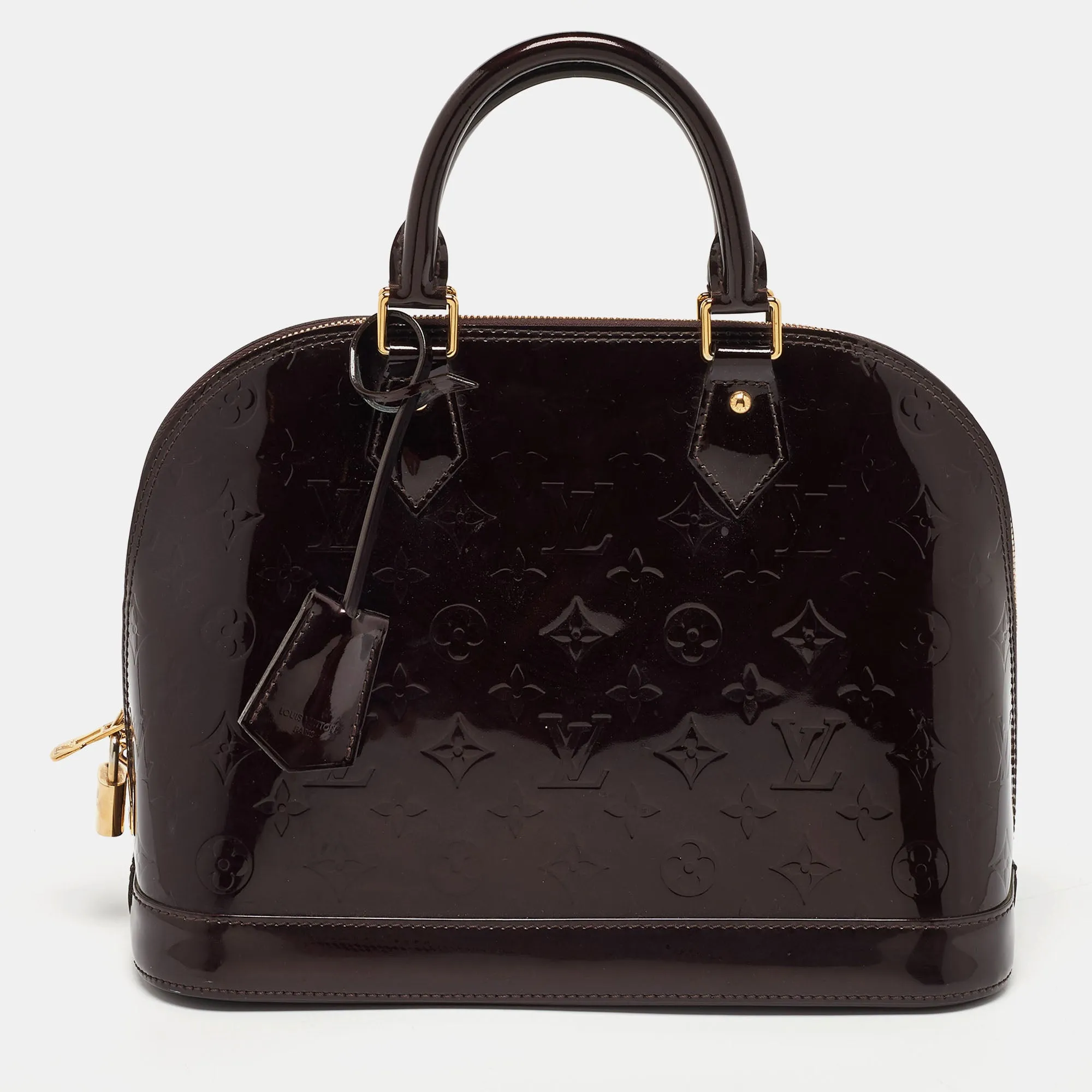 Amarante Monogram Vernis  Alma PM Bag