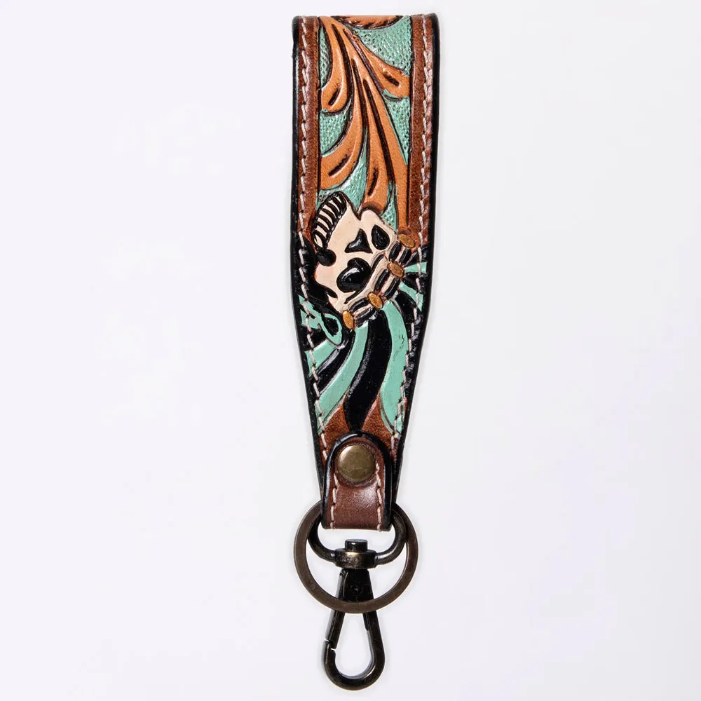 American Darling ADWSF126G Hand Tooled Genuine Leather Handle Strap For Wristlet Bags