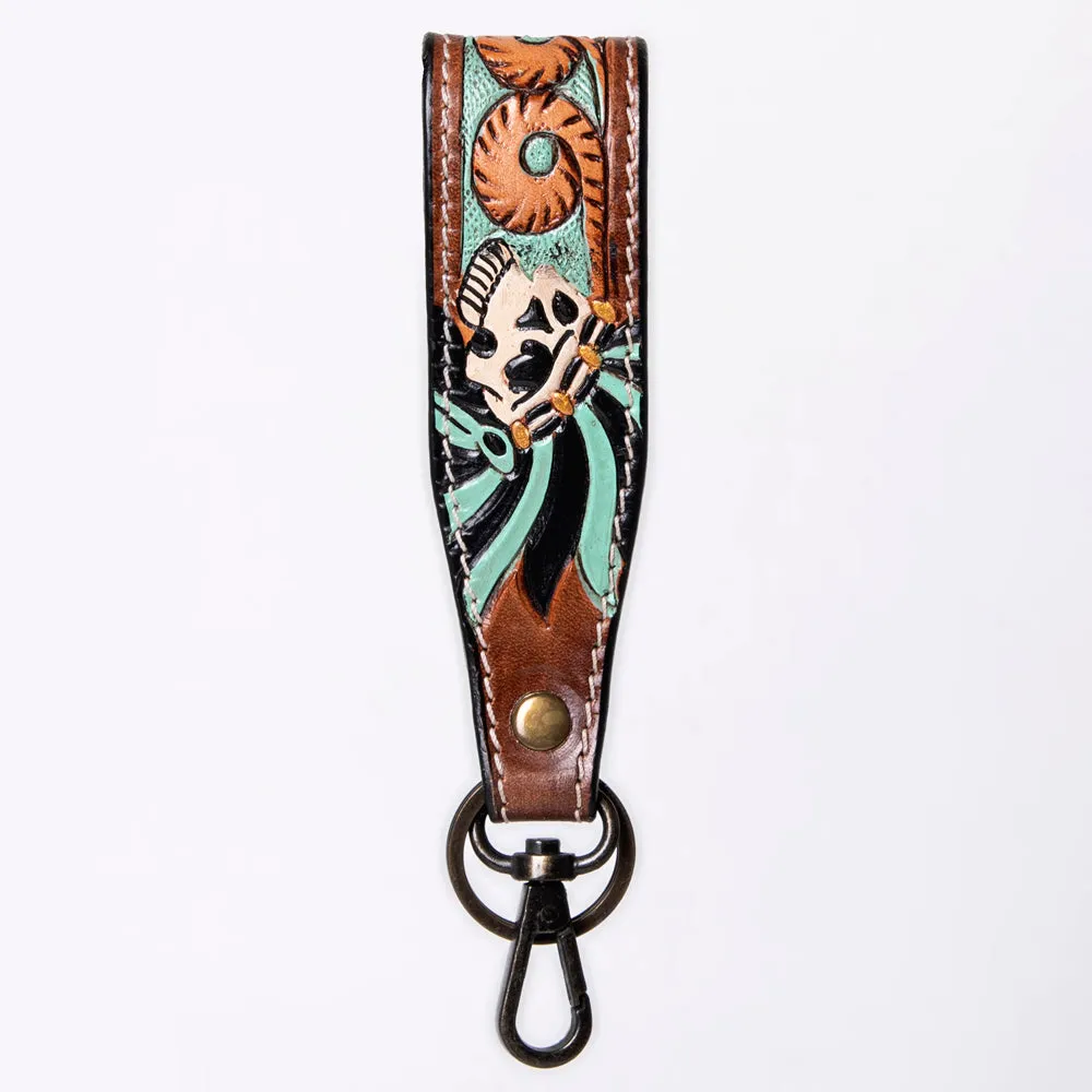 American Darling ADWSF126G Hand Tooled Genuine Leather Handle Strap For Wristlet Bags