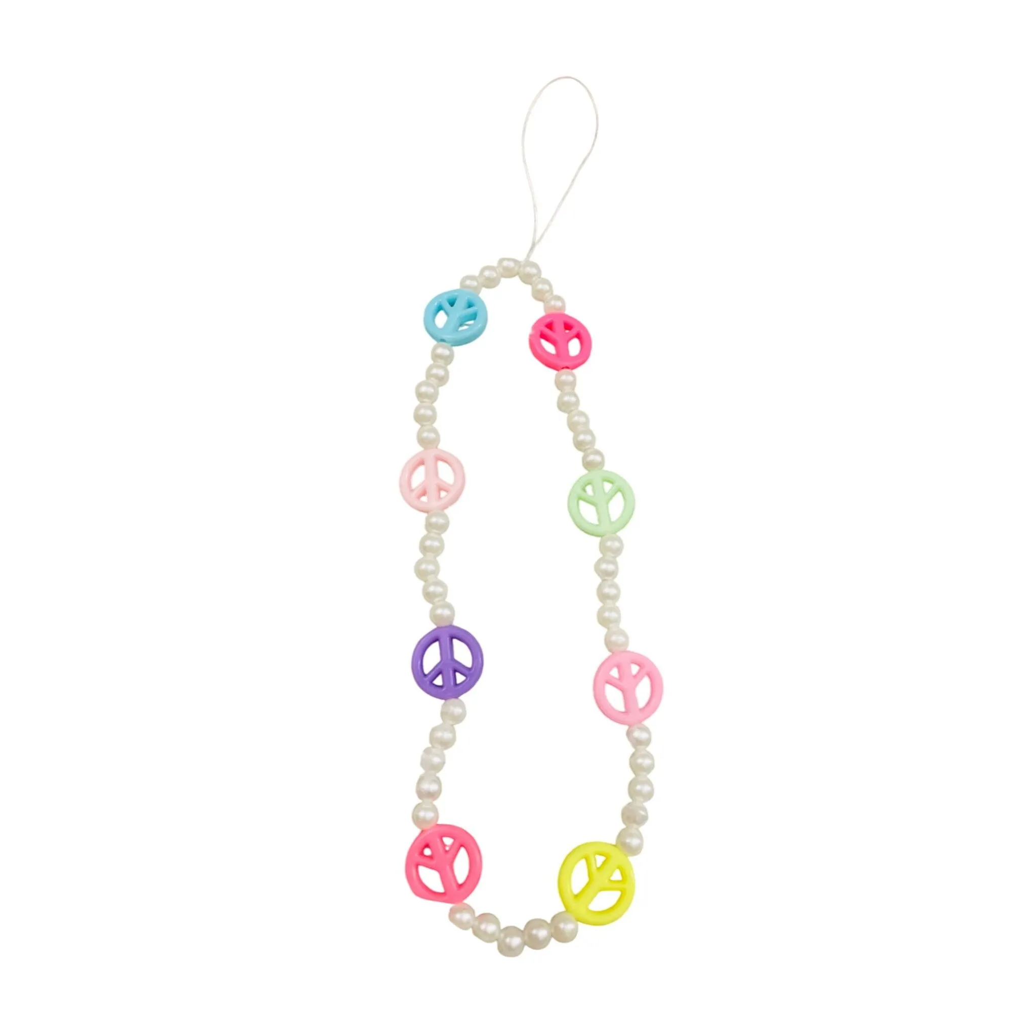 Beautiful Vibrant Handmade Beaded Hanging Charm Accessory With Pearls and Multicolored Accents