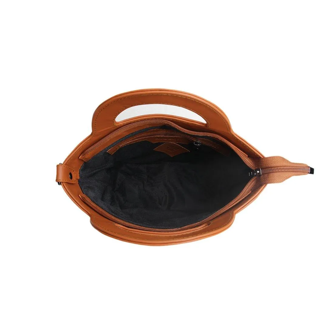 Beige Top Handle Handbag Abstract