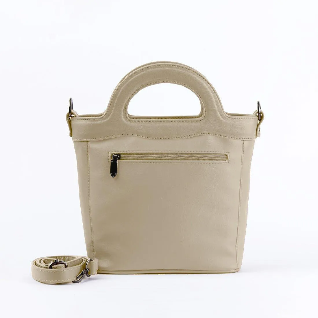 Beige Top Handle Handbag Summer Pattern
