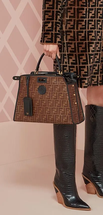 Black Patent Leather Bag with Cover