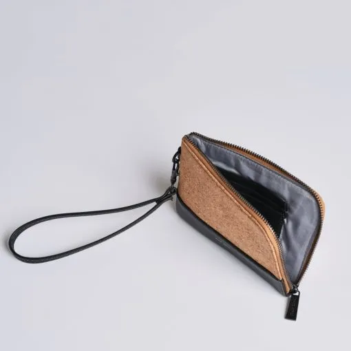 Cameron Cork Wristlet - Black w Cork