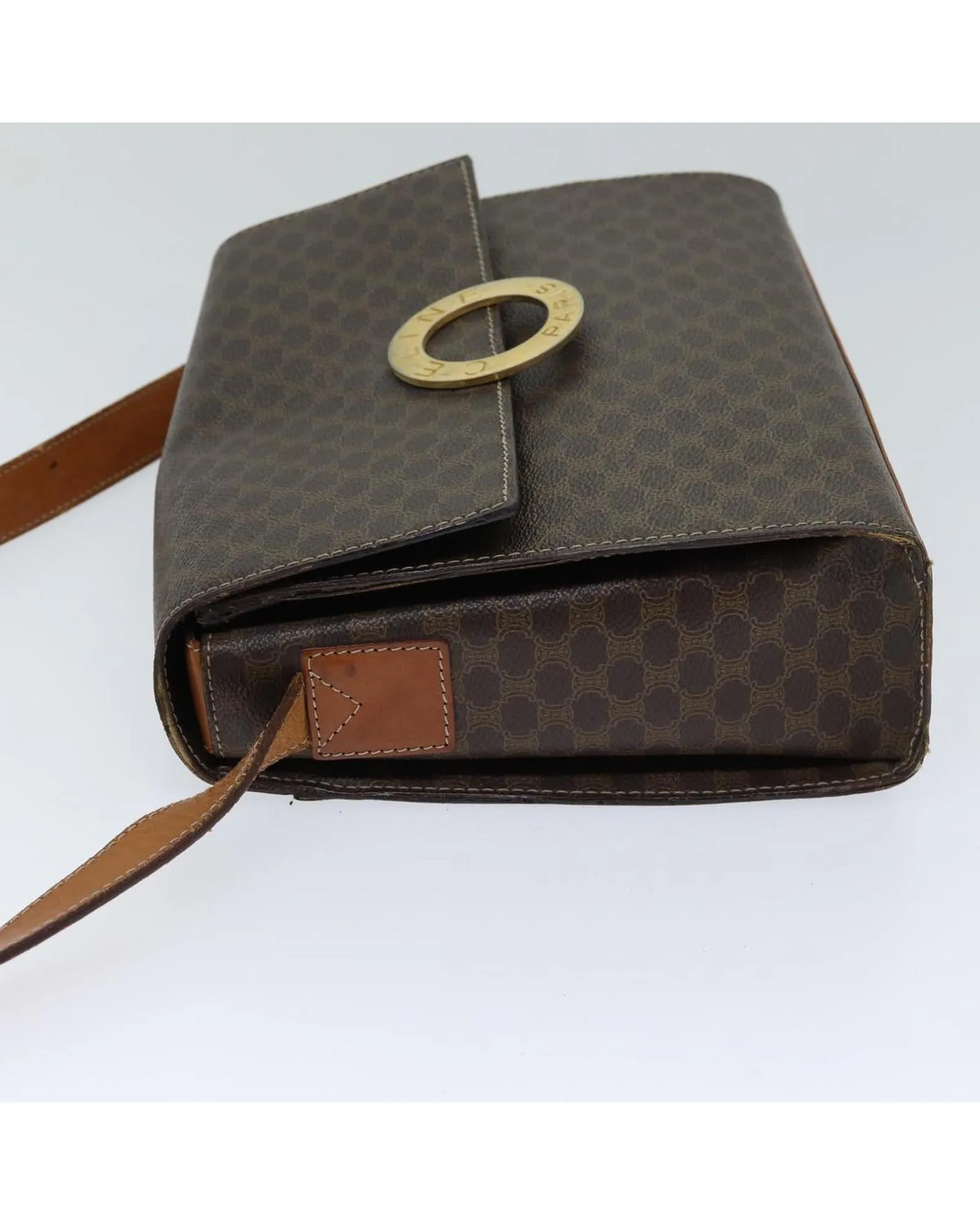 CELINE Trio Monogram Canvas Shoulder Bag
