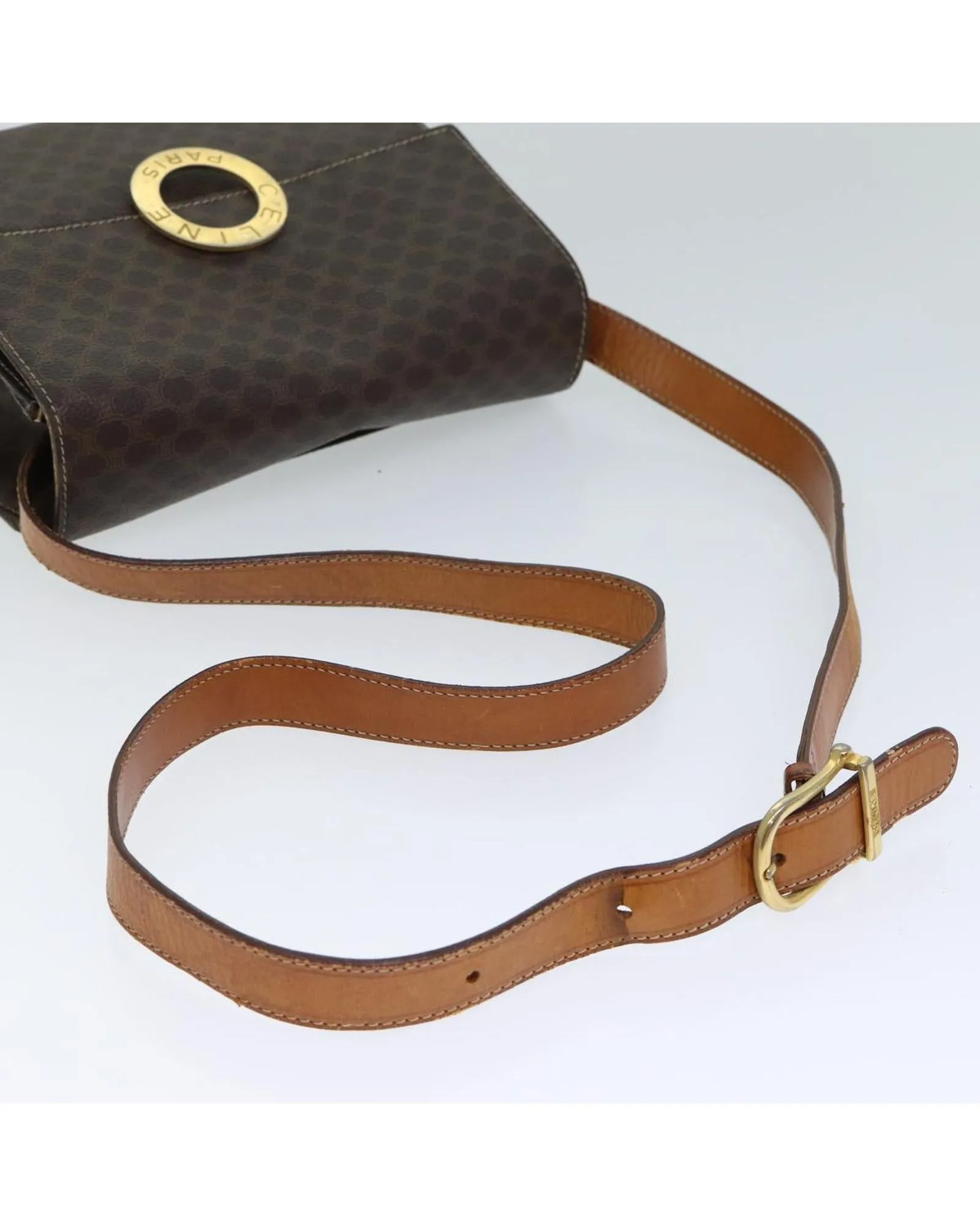 CELINE Trio Monogram Canvas Shoulder Bag