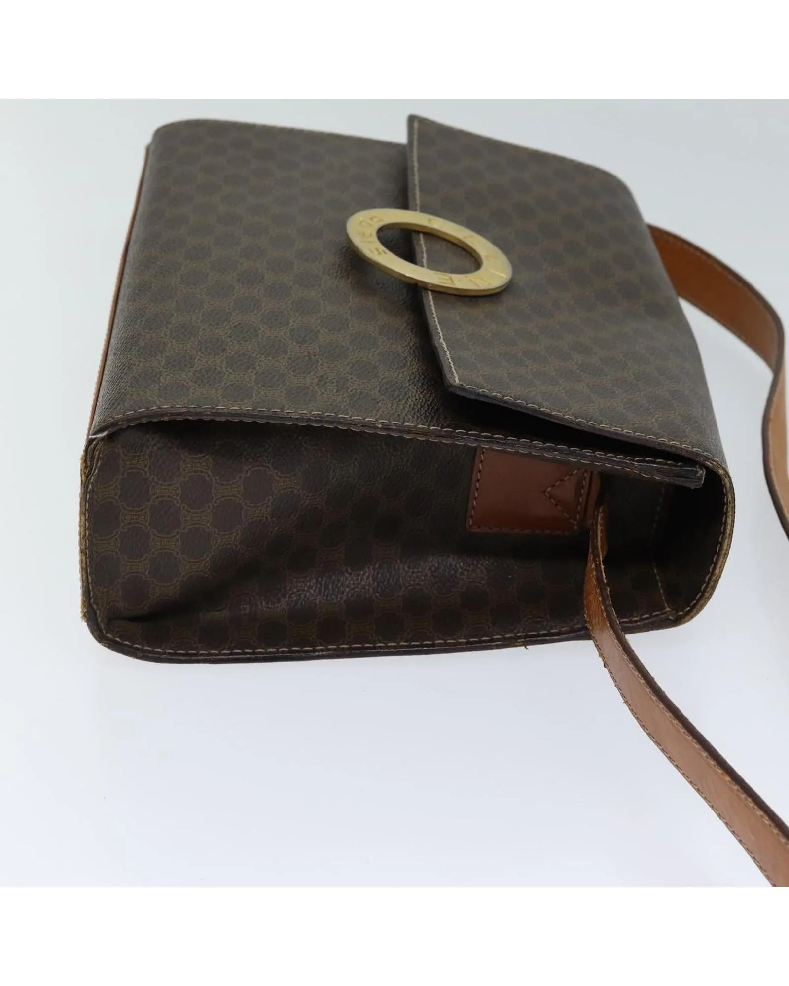 CELINE Trio Monogram Canvas Shoulder Bag