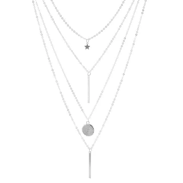 Chain Necklaces Pendants | Vintage Multi Layer Jewelry