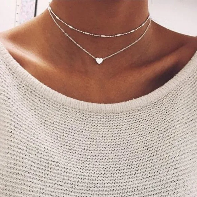 Chain Necklaces Pendants | Vintage Multi Layer Jewelry