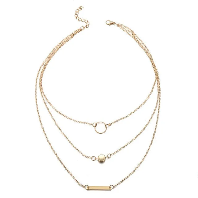 Chain Necklaces Pendants | Vintage Multi Layer Jewelry