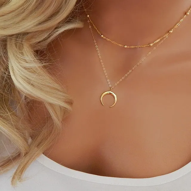 Chain Necklaces Pendants | Vintage Multi Layer Jewelry