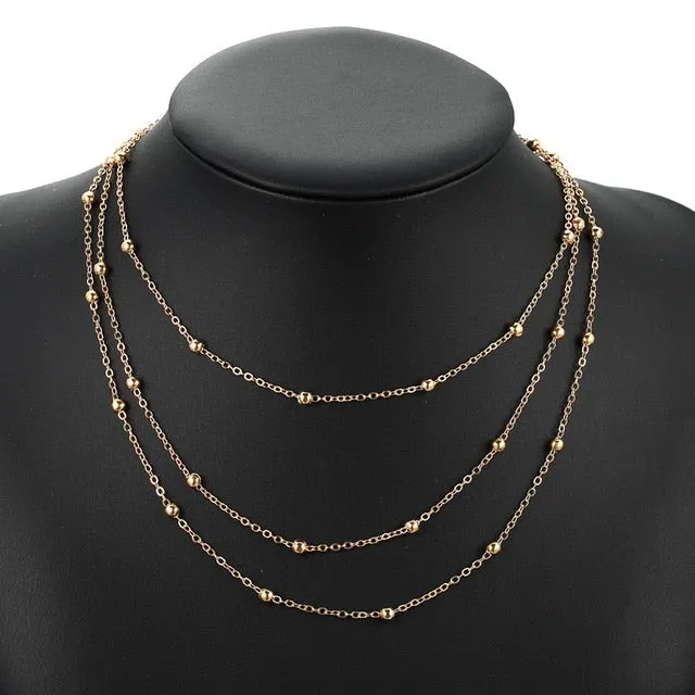 Chain Necklaces Pendants | Vintage Multi Layer Jewelry