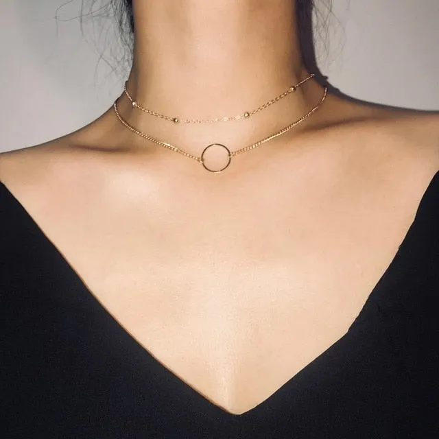 Chain Necklaces Pendants | Vintage Multi Layer Jewelry