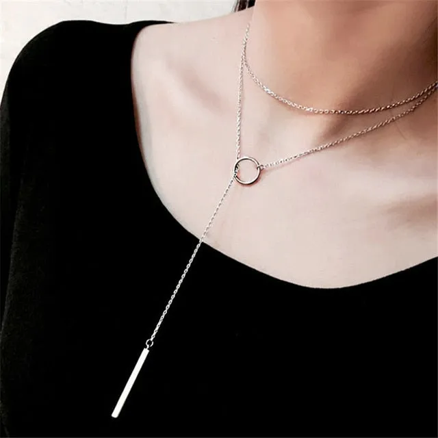 Chain Necklaces Pendants | Vintage Multi Layer Jewelry