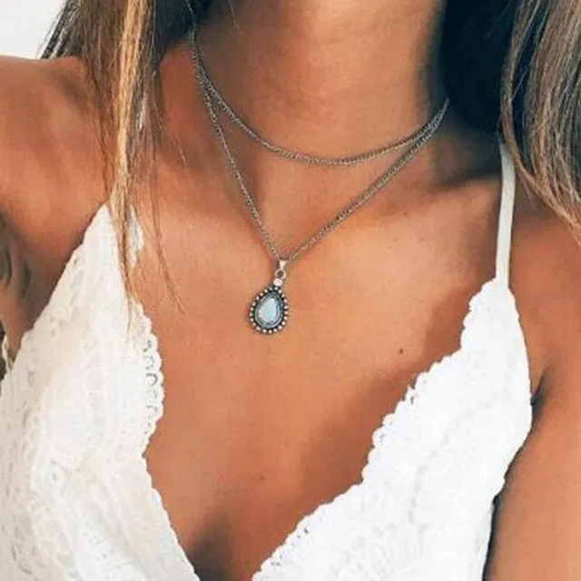 Chain Necklaces Pendants | Vintage Multi Layer Jewelry