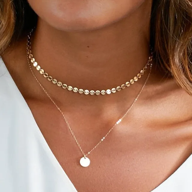 Chain Necklaces Pendants | Vintage Multi Layer Jewelry