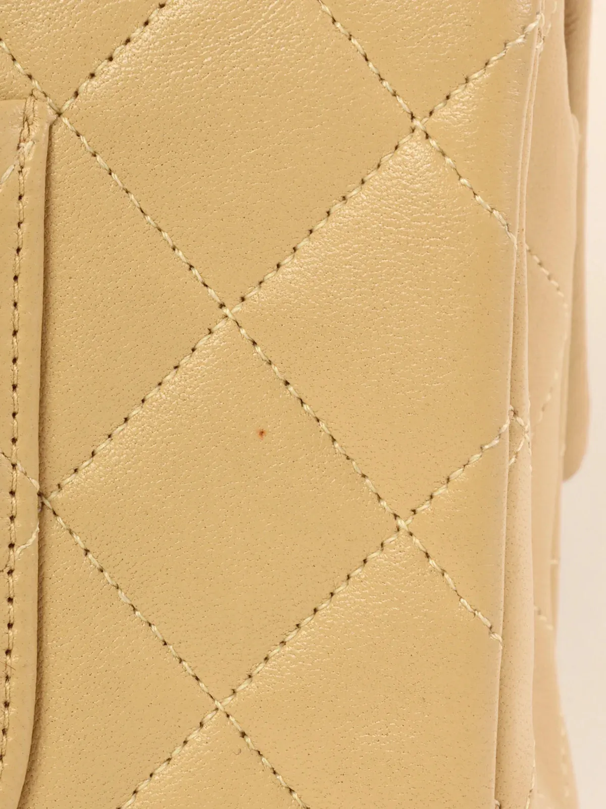 CHANEL Around 1990 Made Classic New Chain Bag 25Cm Beige