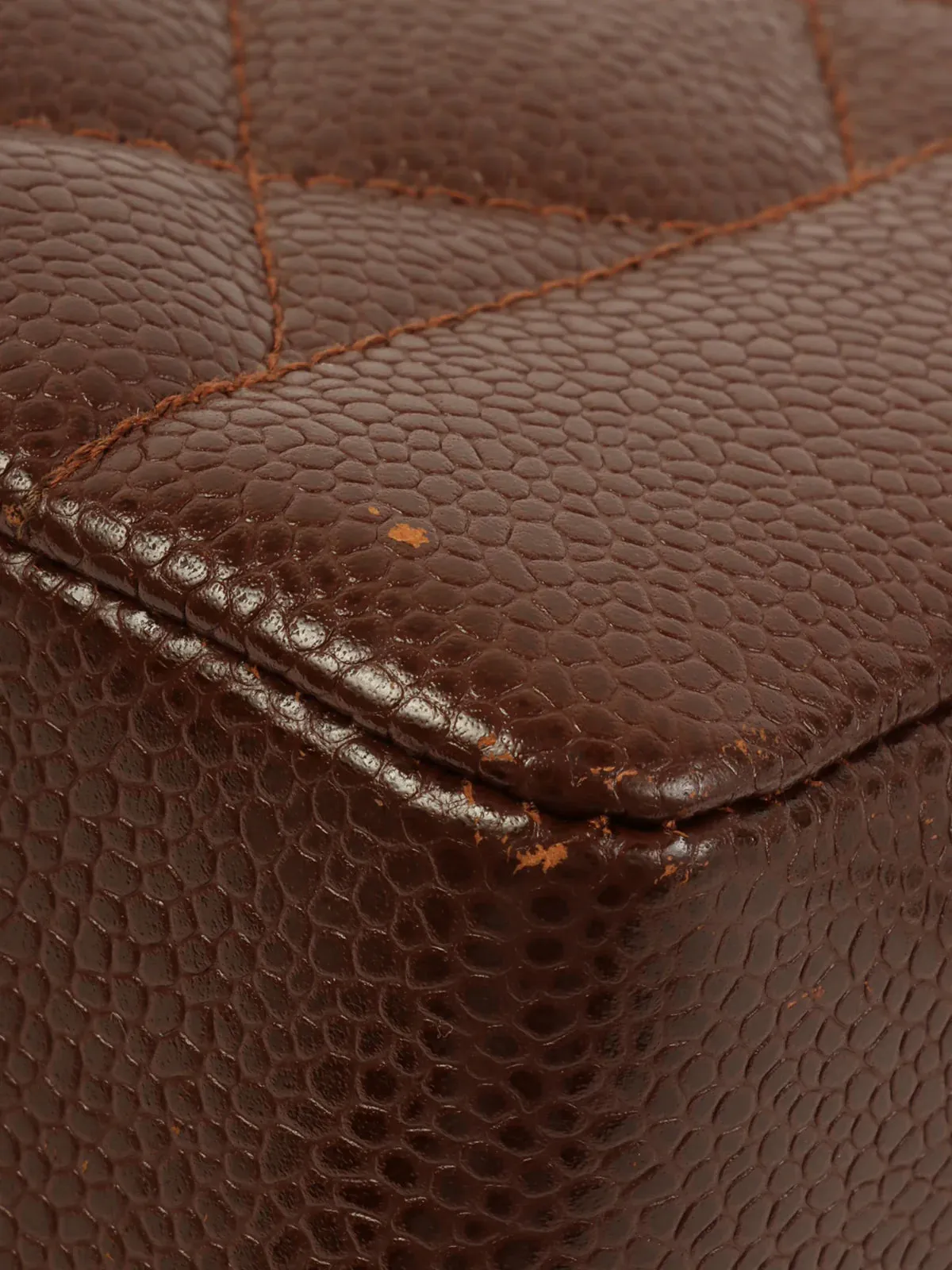 CHANEL Around 1995 Made Caviar Skin Diana New Chain Bag 25Cm Brown
