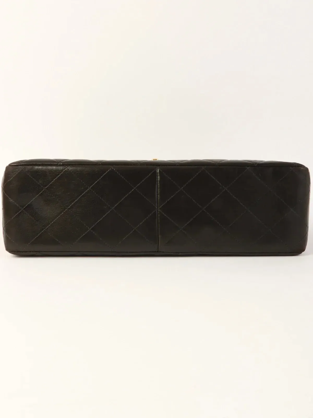 CHANEL Around 1995 Made Classic Flap Chain Bag Jumbo Black
