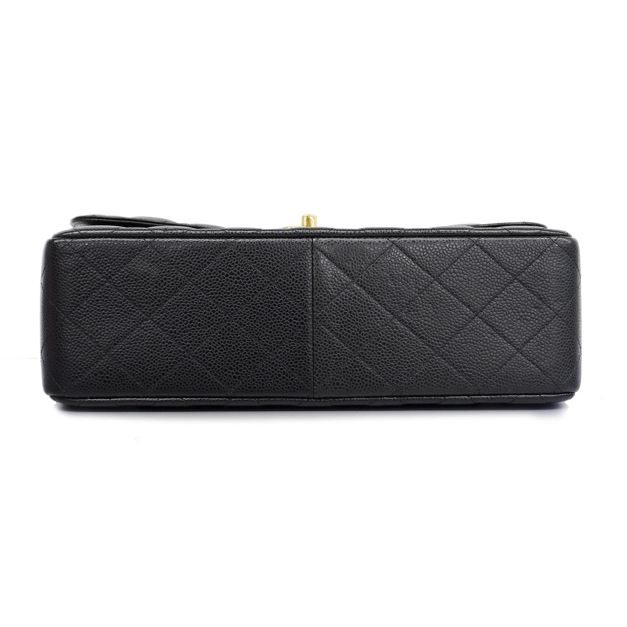 Chanel  Big Matelasse W Flap W Chain Women's Leather Shoulder Bag Black