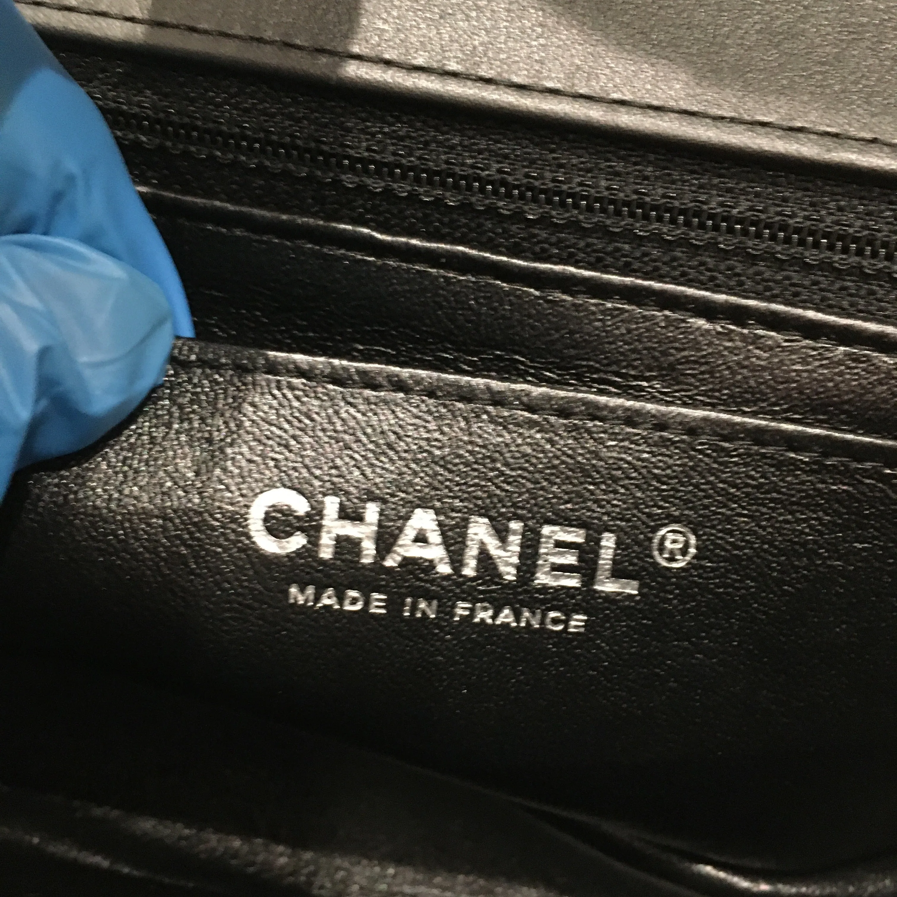 Chanel Black Chevron Patent Black Hardware Single New Shoulder Bag Sku# 75886