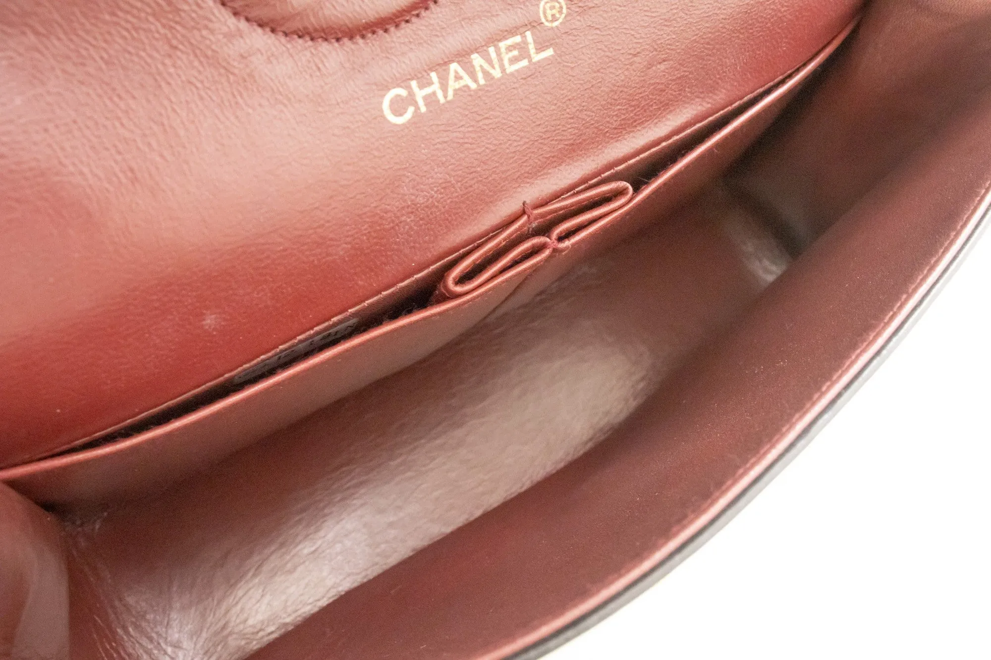CHANEL Classic Double New 10" Chain Shoulder Bag Black Lambskin
