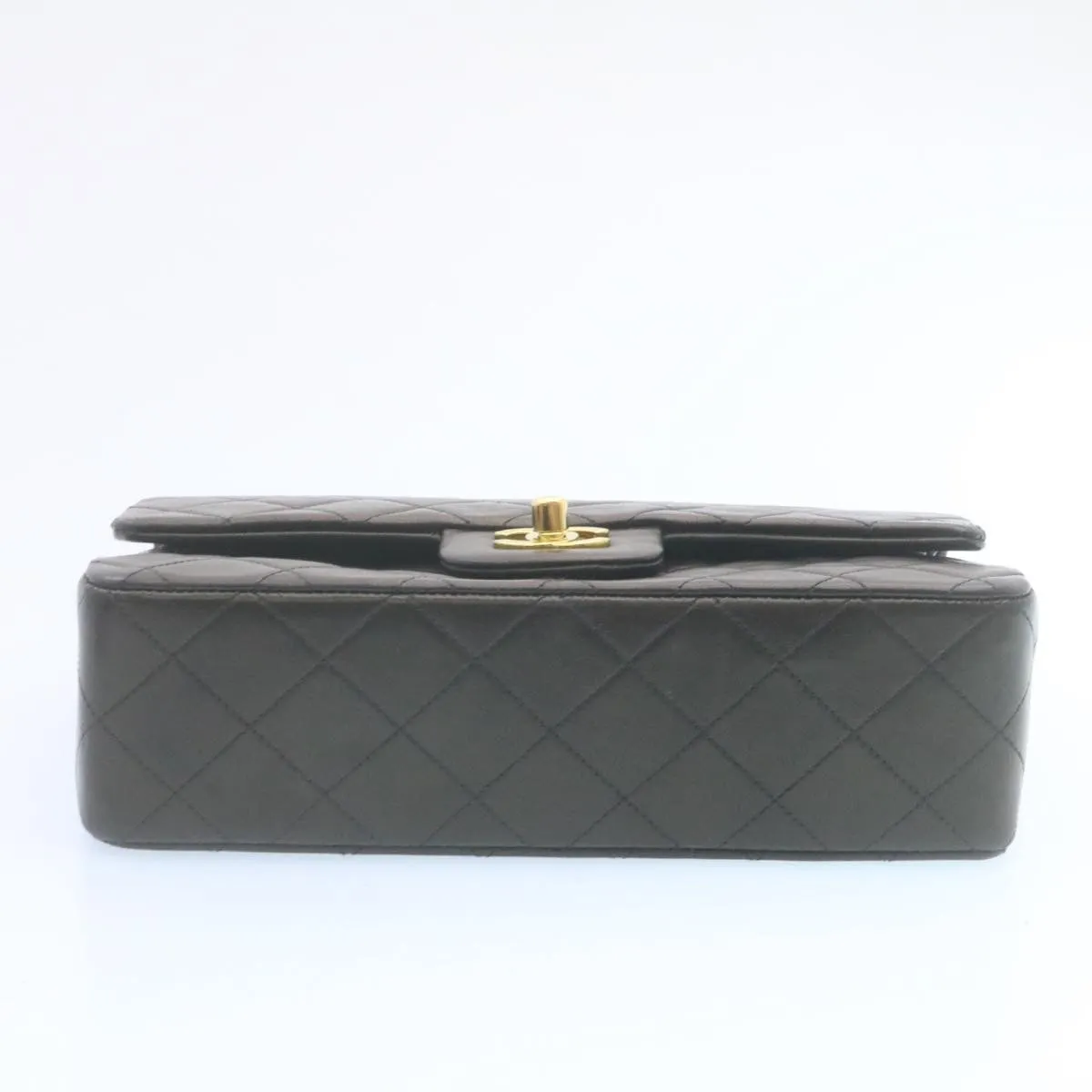 Chanel Classic Matelasse 23 Chain Flap Shoulder Bag Lamb Skin Black Auth 29002A