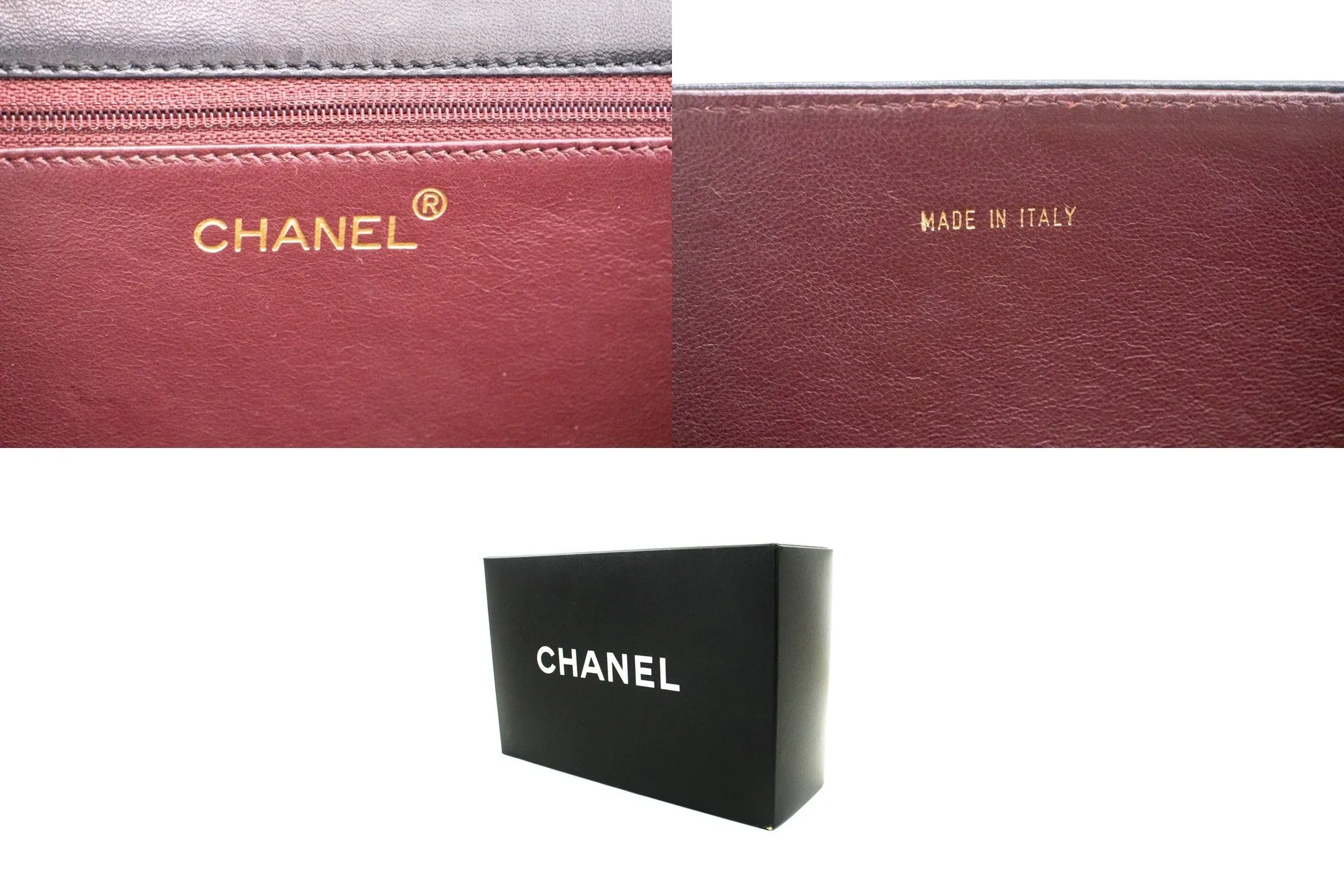 CHANEL Full New Chain Shoulder Bag Clutch Black Quilted Lambskin