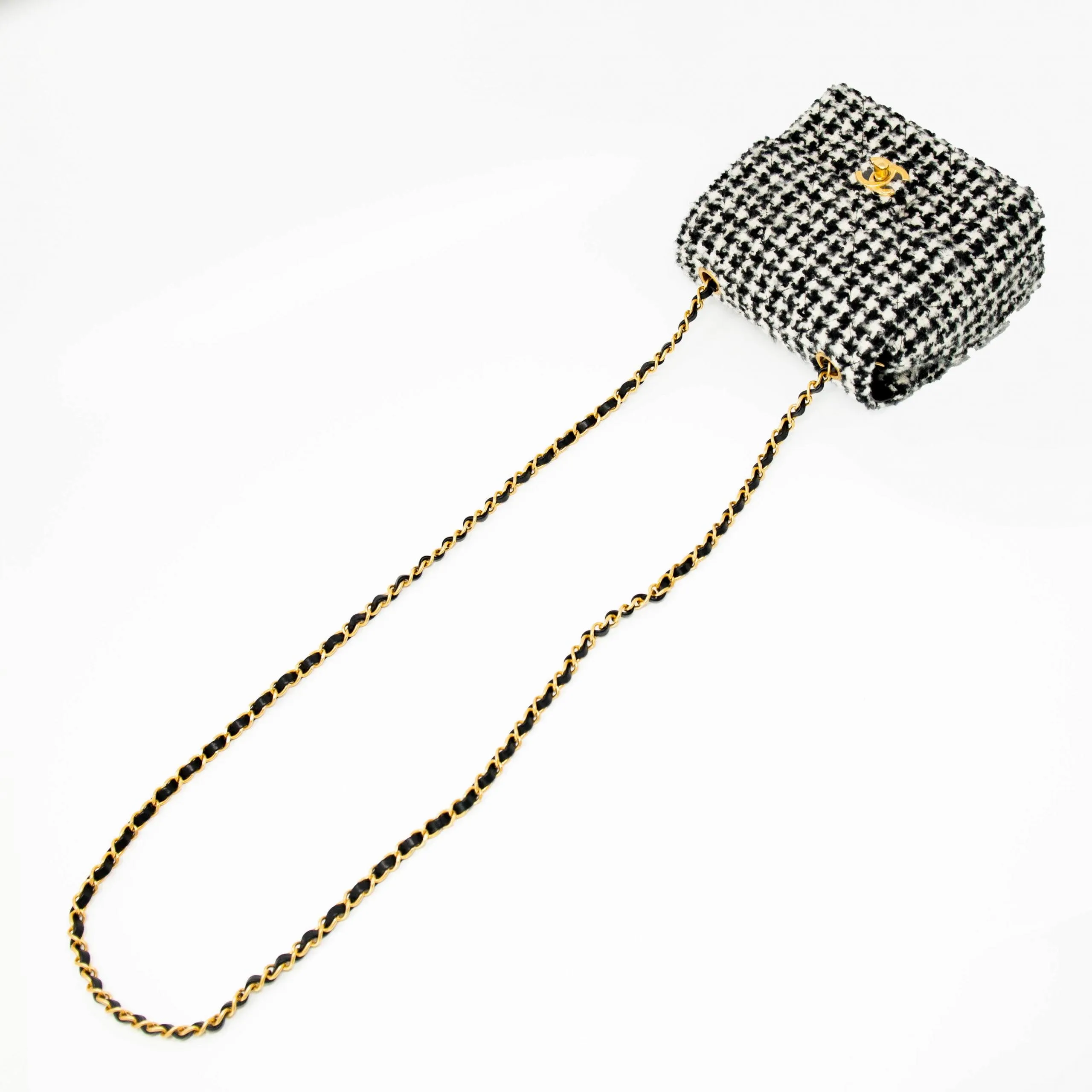 Chanel Houndstooth Tweed Mini Square Flap
