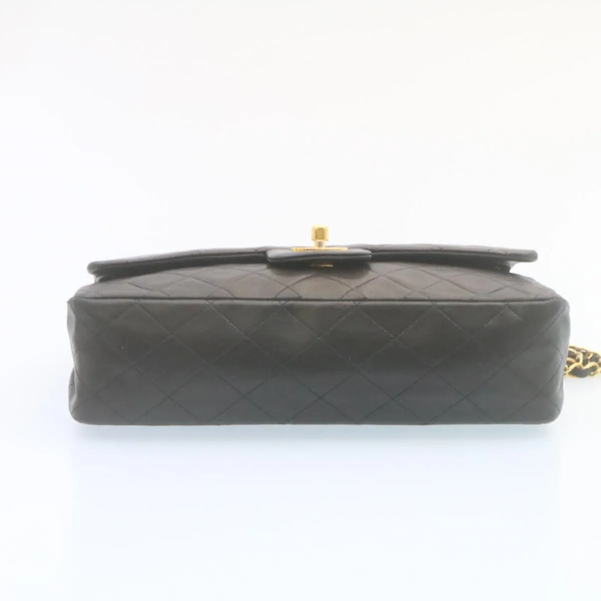 Chanel Matelasse Chain Flap Classic Shoulder Bag Lamb Skin Black  lt323A