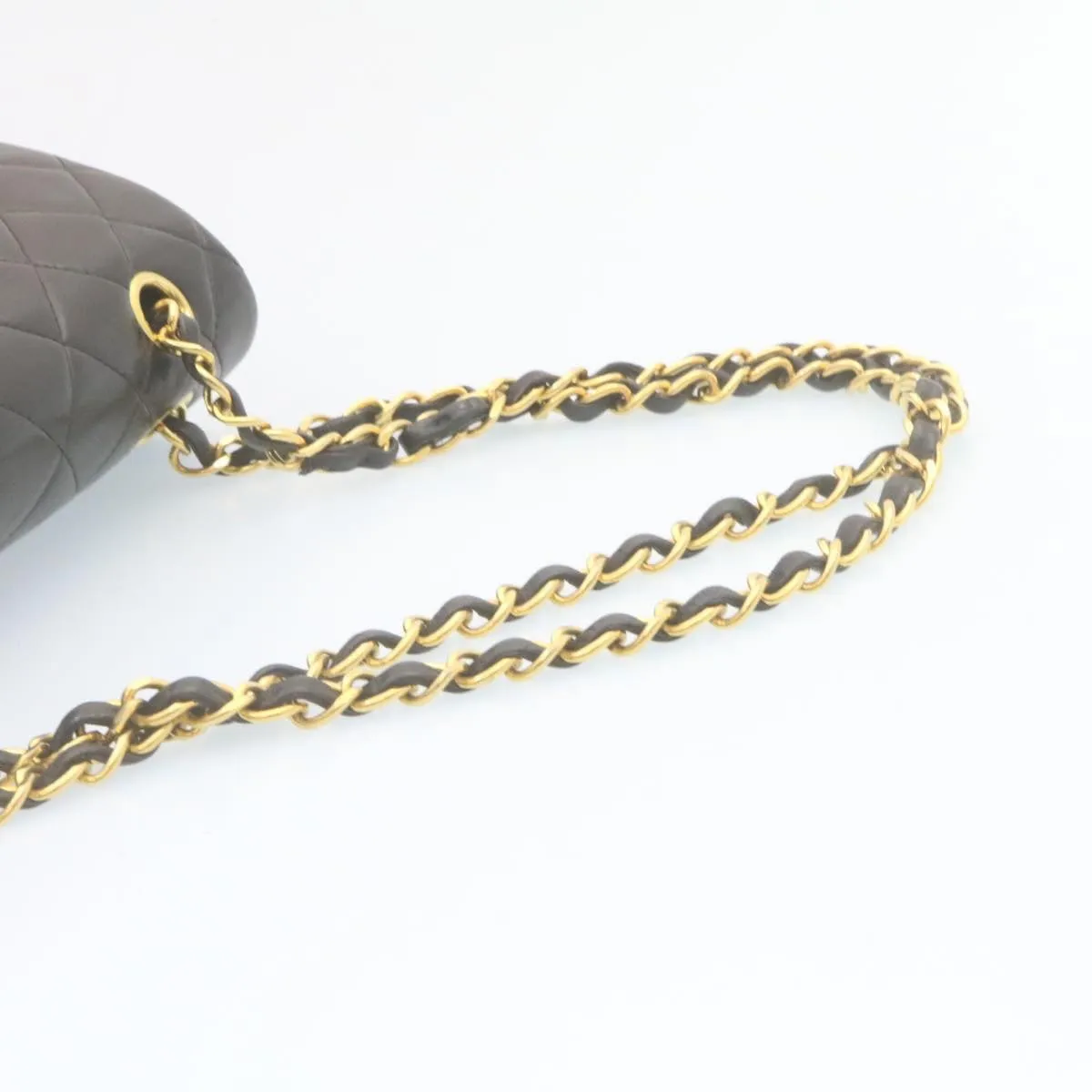 Chanel Matelasse Chain Flap Classic Shoulder Bag Lamb Skin Black  lt323A