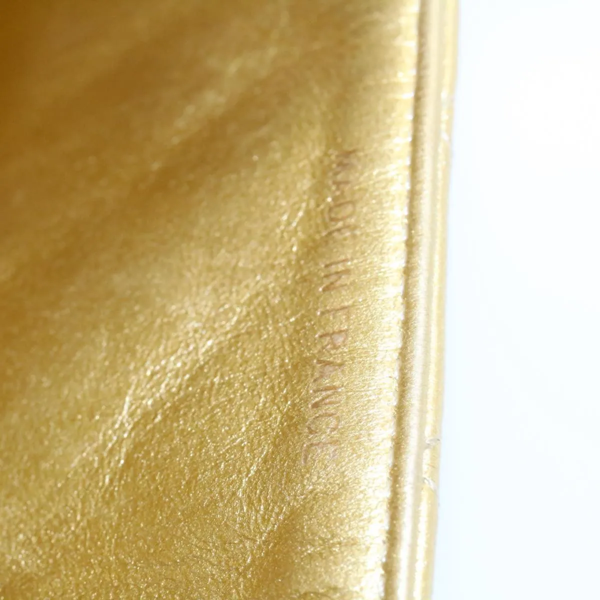 Chanel Matelasse Chain Flap Shoulder Bag Leather Gold CC Auth 25305A