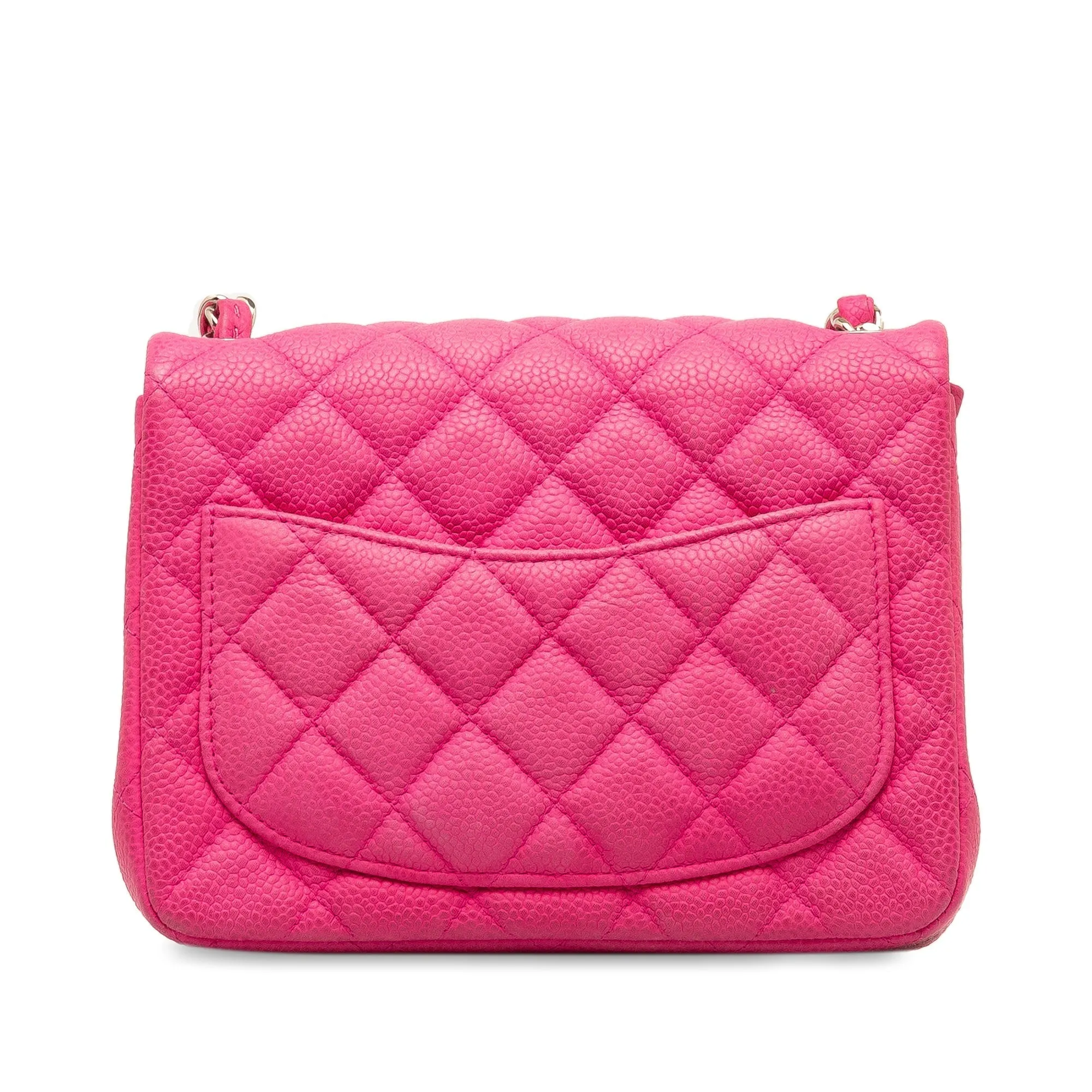 Chanel Mini Square Caviar Single Flap Shoulder Bag