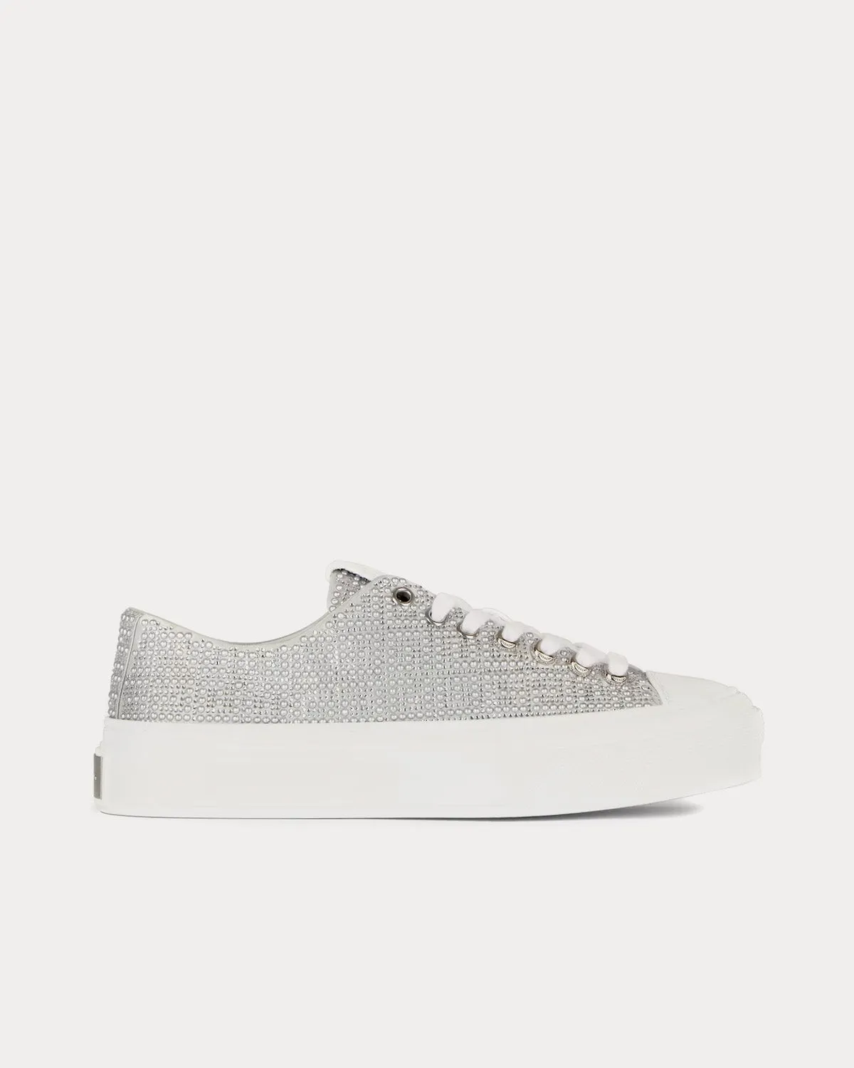 City 4G Rhinestones Silvery Low Top Sneakers