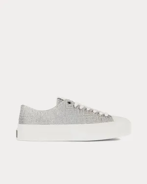 City 4G Rhinestones Silvery Low Top Sneakers