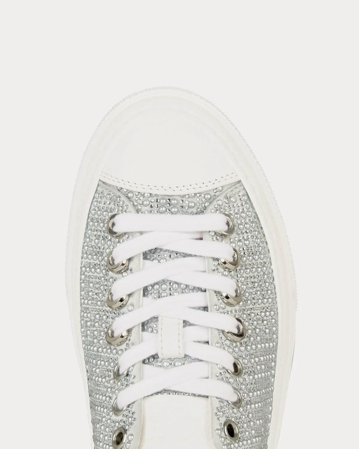 City 4G Rhinestones Silvery Low Top Sneakers