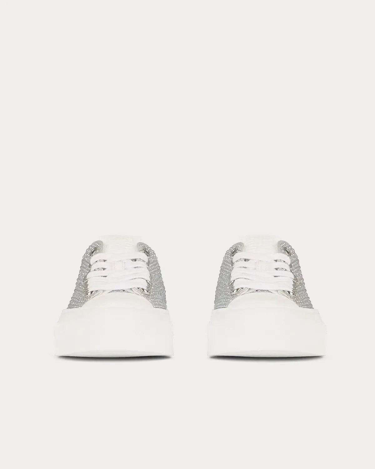 City 4G Rhinestones Silvery Low Top Sneakers