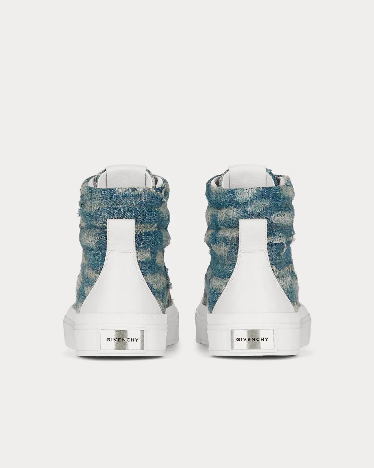 City Destroyed Denim High Top Sneakers