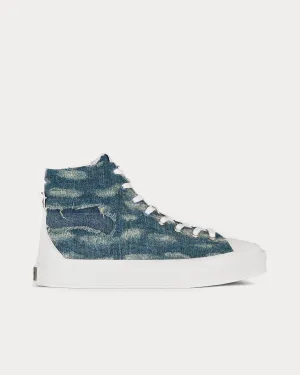 City Destroyed Denim High Top Sneakers