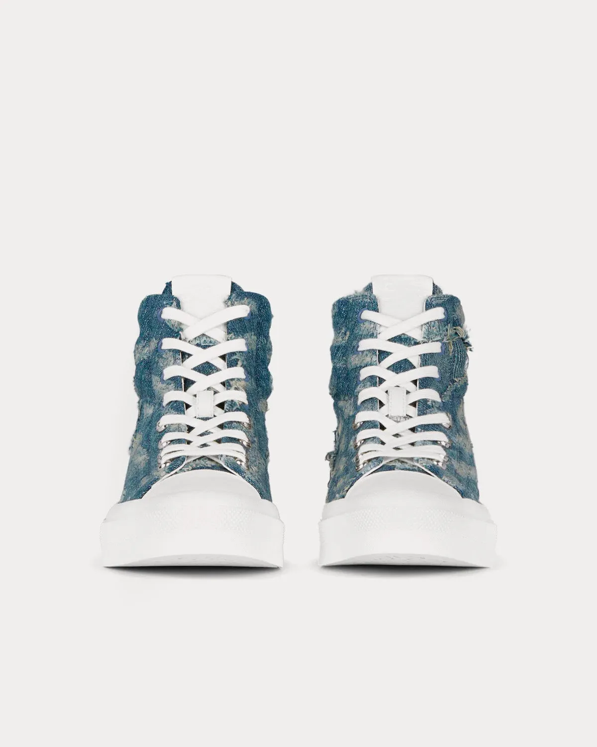 City Destroyed Denim High Top Sneakers