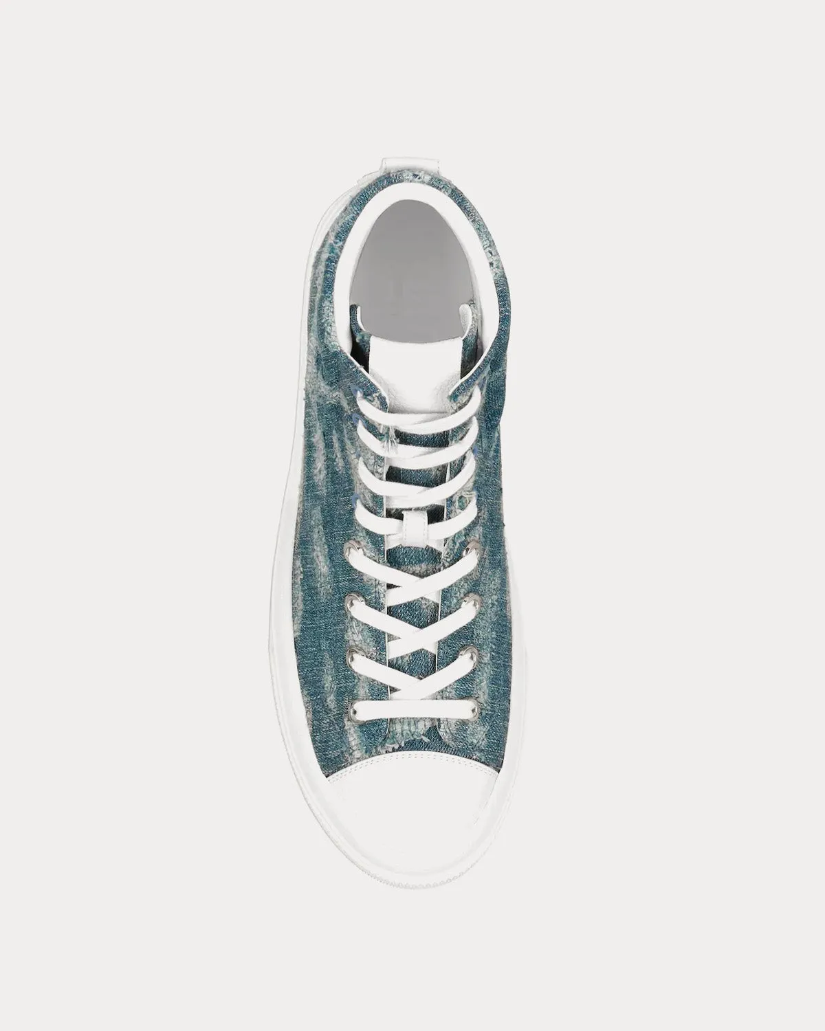 City Destroyed Denim High Top Sneakers
