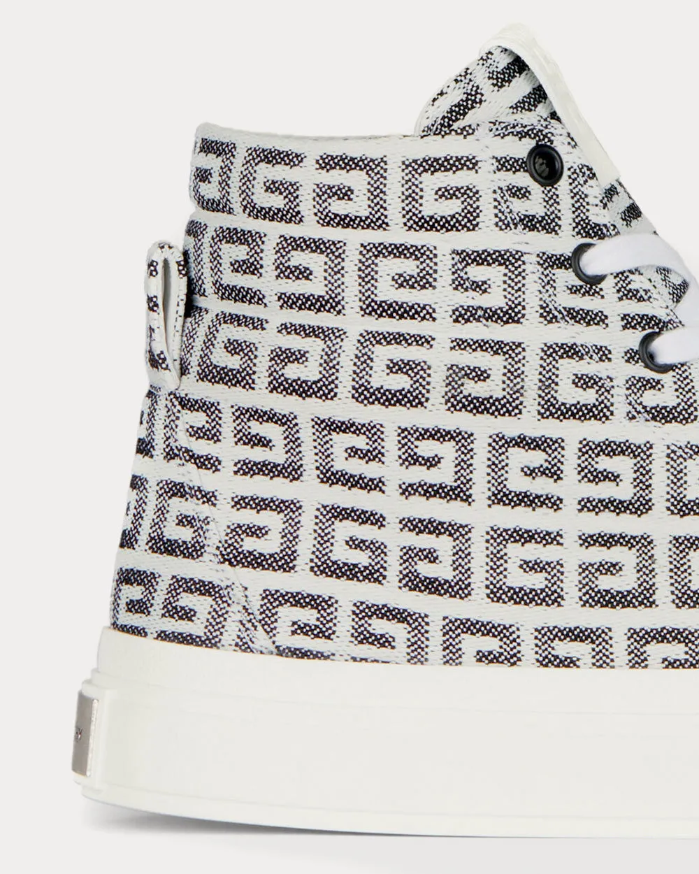 City In 4G Jacquard Black / White High Top Sneakers