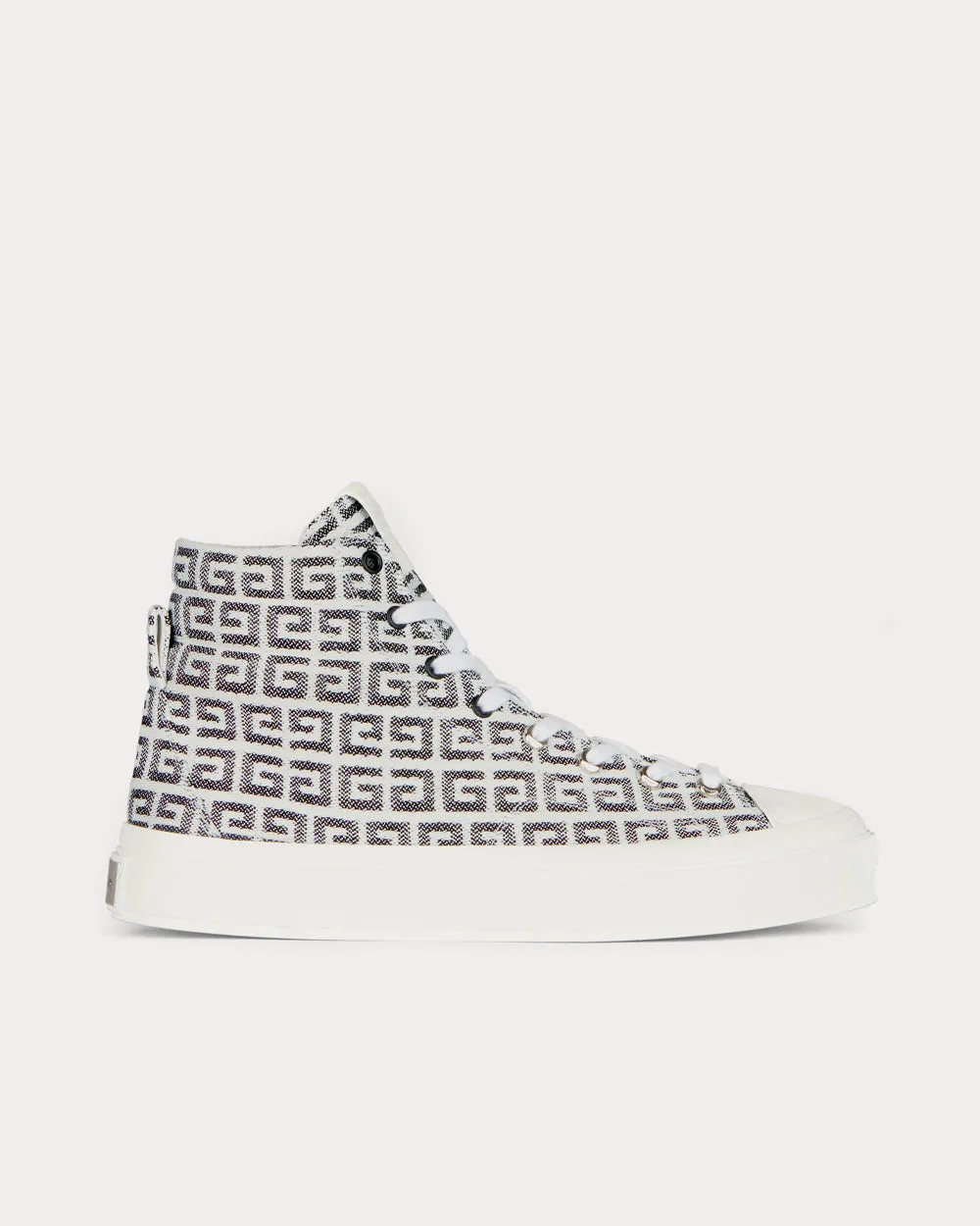City In 4G Jacquard Black / White High Top Sneakers