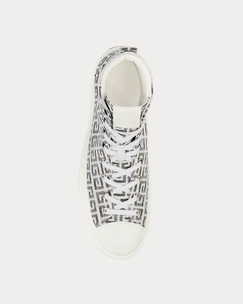 City In 4G Jacquard Black / White High Top Sneakers