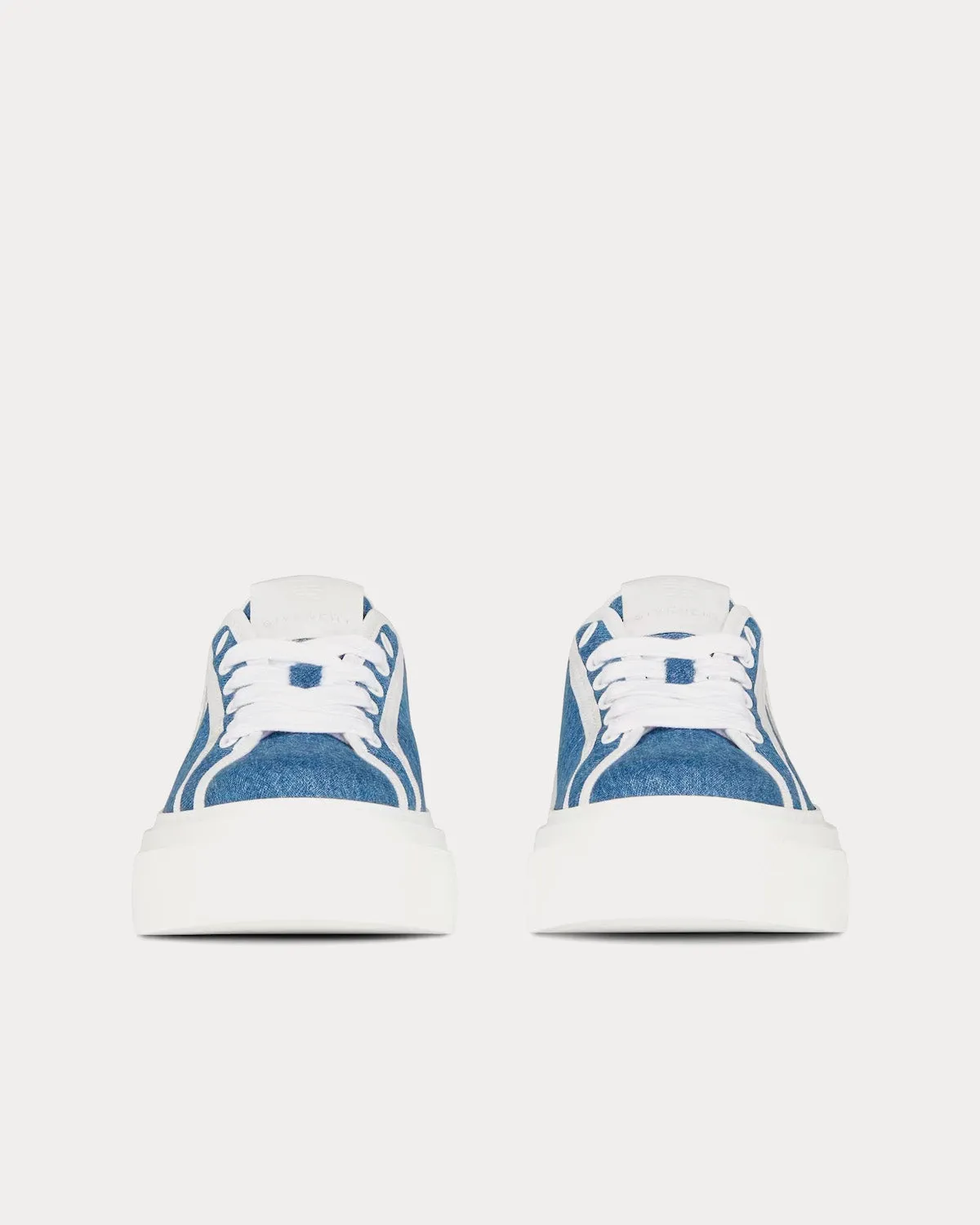 City Platform Denim Medium Blue Low Top Sneakers